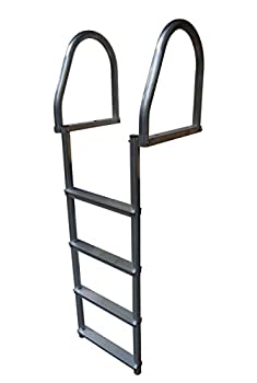 【中古】【輸入品・未使用】(4-Step) - Dock Edge 2175-F Dock Ladder, 5 Step, Flip Up, Eco Weld Free, Aluminium,
