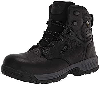 【中古】【インポート品・未当て嵌める】KEEN (キーン) ありがた味 メンズ 風の強い町 6in コンポジットトゥ 雨合羽 細工物ブーツ, 黒いこと/鍛える鉄。, 11