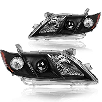 【中古】【輸入品・未使用】ヘッドライト アセンブリ 交換用 トヨタ カムリ 2007 2008 2009 プロジェクター用 ブラック ハウジング クリアレンズ 運転席と助手席側|スカイマーケットプラス