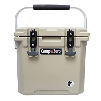 【中古】【輸入品・未使用】CAMP-ZERO 12 | 12.6クォート プレミアムクーラー 成型カップホルダーと折りたたみアルミハンドル (ベージュ)