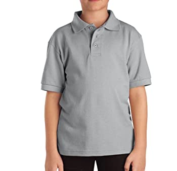 【中古】【インポート品・未当て嵌める】Dickies - - KS4552キッズサイズショートスリーブピケポロシャツ, X-Large, Heather Gray