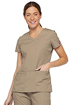 【中古】【輸入品・未使用】DickiesレディースEDS署名Scrubs Jr。フィットVネックトップ US サイズ: 4L カラー: ブラウン