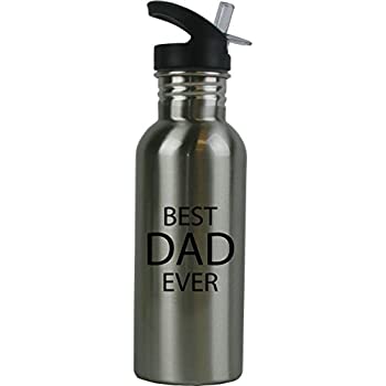 【中古】【輸入品・未使用】Best Dad Ever Stainless Steel Silver Water Bottle - Great Gift for Father's Day, Birthday, or Christmas Gift for Dad, Grandpa, Papa, Hu|スカイマーケットプラス