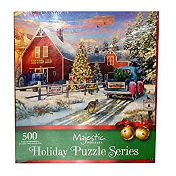 【中古】【輸入品・未使用】Red Barn Tree Farm 500ピースパズル