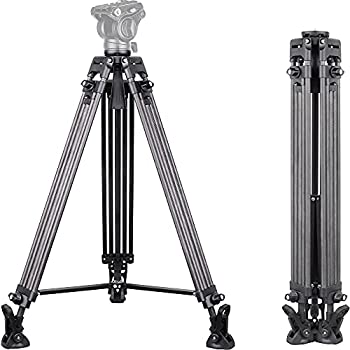 【中古】【輸入品・未使用】INNOREL VT80C 大型 ビデオ三脚 プロ級 カーボン 14/18MMパイプ12KG最大耐荷重 186CM作業高さ 3段 伸縮 径 アルミ合金 360° パノラマ撮影 クイ