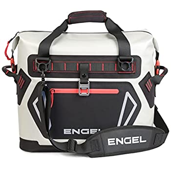 【中古】【輸入品・未使用】Engel HD20-LG レッド 22クォート 高耐久 ソフトサイド クーラーバッグ ライトグレー/レッド