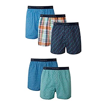 【中古】【輸入品・未使用】Hanes 832BX5 Men Red Label Comfort Flex Woven Boxers - Small