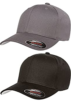 【中古】【インポート品・未当てはめる】Flexfit プレミアムオリジナルコットンツイルフィットキャップ 2枚容器に並べる US 大いさ: Large-X-Large 色合い: 黒いこと
