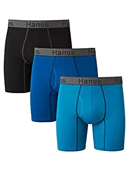 【中古】【インポート品・未当て嵌める】Hanes メンズ 3枚容器に並べる コンフォートフレックスフィット ウルトラソフトストレッチボクサーブリーフ レギュラーとロングレッグあり, レギュラー