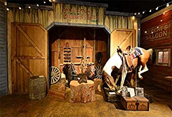 【中古】【インポート品・未当て嵌める】Yeele 7x5フート ワイルドウエスト 第八芸術映画化用 オールドウェスタンカウボーイ 赤ちょうちんサドル 周囲の状況 寄りあい かざり付ける 旗幟 キッズ 成人男性 赤ちゃん 男