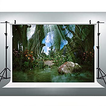 【中古】【輸入品・未使用】フェアリーテール ジャングルウィザード 写真撮影用背景 9x6フィート ウィザードOZテーマのパーティー背景 フォトブーススタジオ小道具 LYLU216