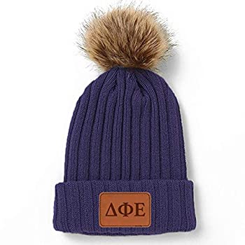 【中古】【インポート品・未当て嵌める】Delta Phi Epsilon ポンポン付き添い人ビーニー帽 パープル