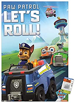 【中古】【インポート品・未当て嵌める】Nickelodeon Paw Patrol - Let\u0027s Roll ウォール貼り出し うしろ押しいの一番付き添い人