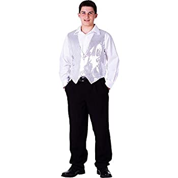 【中古】【輸入品・未使用】総裏地付きスパンコールベストfor Adults by Dress Upアメリカ M シルバー