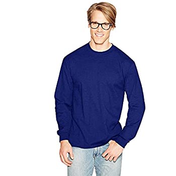 【中古】【インポート品・未当て嵌める】Hanes 長袖ビーフィーティーシャツ US 大いさ: Medium 色合い: 青色 メンズファッション-トップス