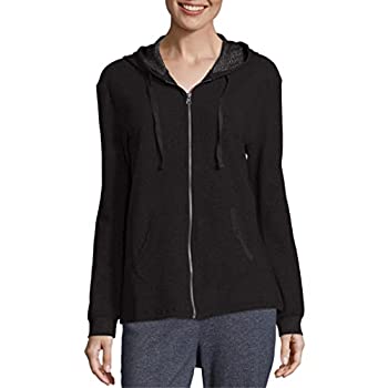 【中古】【インポート品・未当て嵌める】Hanes レディース フレンチテリー フルジップパーカー, エボニー, Medium レディースファッション-トップス