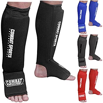 【中古】【輸入品・未使用】Combat Sports Washable Shin Guards MMA Elastic Cloth Shin & Instepパッド入りGuards|スカイマーケットプラス