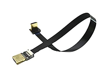 【中古】【輸入品・未使用】ブラック 20CM FPV HDMIケーブル 標準HDMIオスインターフェース - 標準HDMIオスインターフェース 90度 赤 BMCC FS7 C300用