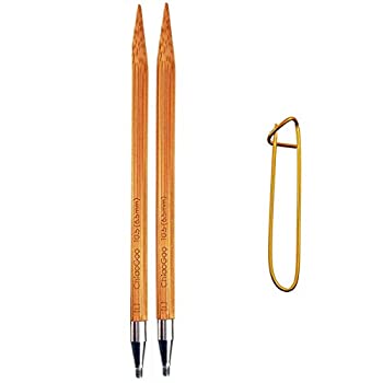 【中古】【輸入品・未使用】ChiaoGoo 編み針 交換可能な円形チップ スピン 竹 4インチ (10cm) サイズ US 5 (3.75mm) バンドル Artsiga クラフト ステッチホルダー1個付き 25|スカイマーケットプラス