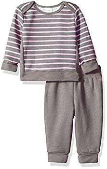 【中古】【インポート品・未当て嵌める】(ヘインズ) Hanes Ultimate Baby Flexy 自然調整能力のある 相応う ジョガー スウェットシャツセット US 大きさ: 6-12 Months 色つや: サクラ色