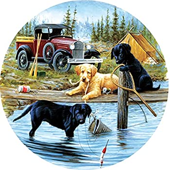 【中古】【輸入品・未使用】Sunsout キャンピングトリップ 500ピース 動物＆野生動物 ラウンドジグソーパズル｜スカイマーケットプラス