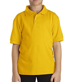 【中古】【輸入品・未使用】Dickies - - KS4552キッズサイズショートスリーブピケポロシャツ, Large, Gold