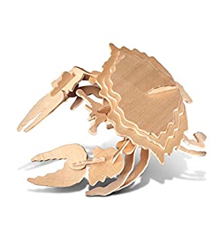 【中古】【インポート品・未当てはめる】Common Shore Crab - 3D Jigsaw Woodcraft Kit Wooden Puzzle