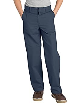 【中古】【輸入品・未使用】Dickies ボーイズ フレックスウエスト フラットフロントパンツ, Dark Navy, 8 Husky
