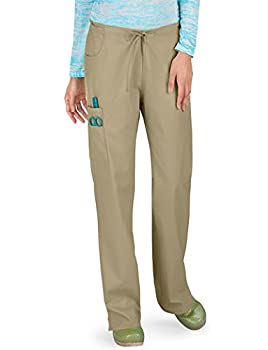 【中古】【インポート品・未当て嵌める】Dickies Women\u0027s EDS Signature Scrubs Missy Fit Drawstring Cargo Pant, Khaki, XX-Large メンズウェア-スノーボード用ウェア