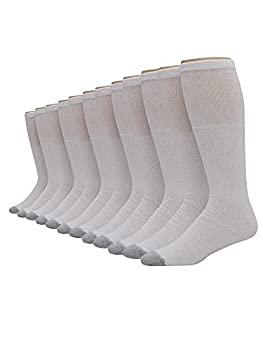 【中古】【輸入品・未使用】Hanes Men's 12 Pack FreshIQ Over The Calf Tube Socks, White, 10-13/Shoe Size 6-12