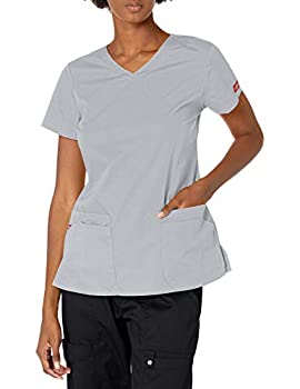 【中古】【輸入品・未使用】Dickiesレディース EDSシグニチャースクラブス ジュニアフィットVネックトップ US サイズ: XX-Large カラー: グレイ|スカイマーケットプラス