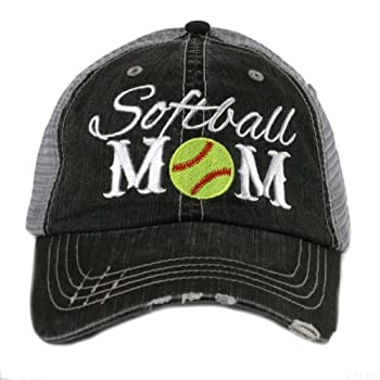 【中古】【輸入品・未使用】Softball MomスポーツレディースTruckerキャップ帽子by Katydid カラー: グレー