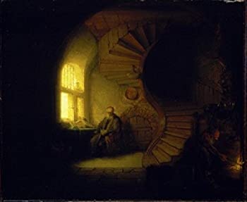 【中古】【輸入品・未使用】Posterazzi 瞑想の哲学者1632 Rembrandt Harmensz Van Rijn Musee du Louvre Paris ポスタープリント (8 x 10)