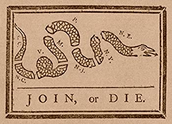 【中古】【輸入品・未使用】Posterazzi Join or Die Political アニメ ポスタープリント Benjamin Franklin作 (8 x 10)｜スカイマーケットプラス