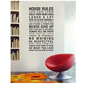 【中古】【輸入品・未使用】FANGLEE House Rules Love Each Other 引用句 壁デカール 取り外し可能 ウォールステッカー ホームデコ用｜スカイマーケットプラス