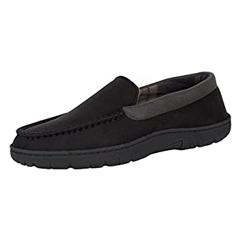 【中古】【輸入品・未使用】Hanes Men's Moccasin Slipper House Shoe with Indoor Outdoor Memory Foam Sole Fresh IQ Odor Protection|スカイマーケットプラス