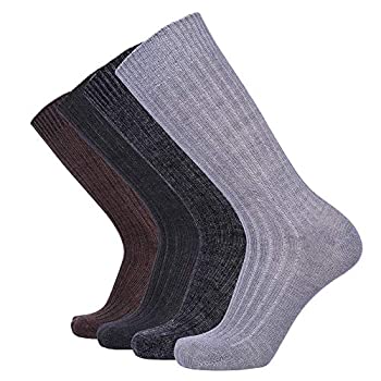 【中古】【インポート品・未当てはめる】Enerwear メンズ メリノウール アウトドア トレイルクルーソックス 4足容器に並べる US 大いさ: US 10-13