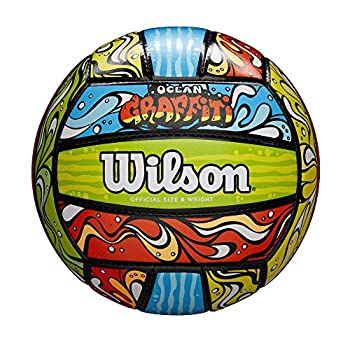 【中古】【インポート品・未当てはめる】Wilson Graffiti 排球 - 緑であること/オレンジ色/青碧 (WTH40119ID)