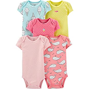 【中古】【輸入品・未使用】Carter ベビー ガールズ 5枚パック コットン オリジナルボディスーツ (12M)