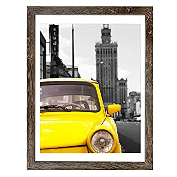 【中古】【輸入品・未使用】Emeyart 12x16 フレーム マット付き11x14 写真またはマットなし12x16 写真フレーム壁アート 壁装飾またはテーブルトップディスプレイ用 ブラウン