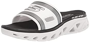 【中古】【インポート品・未当て嵌める】Skechers Men\u0027s Glide Step Sport Sandal Slide, White/Black, 13