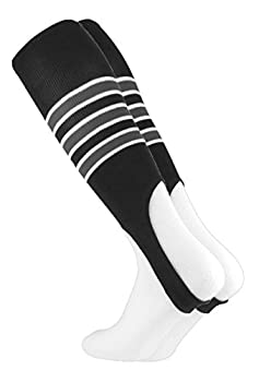 【中古】【インポート品・未当て嵌める】ベイスボールStirrups by TCK (行動様式D) 3縞模様with Featheredge複数形色 L 黒いこと
