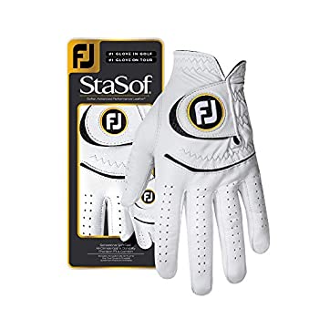 【中古】【インポート品・未当て嵌める】FootJoy Women\u0027s StaSof Golf Glove, White Small, Worn on Left Hand