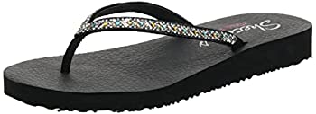 【中古】【輸入品・未使用】Skechers レディース 瞑想 パーフェクト 10スクエア ラインストーン装飾 ビーチサンダル US サイズ: 5 カラー: ブラック
