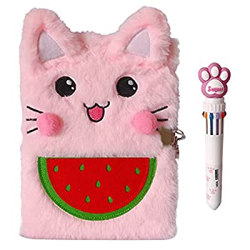 【中古】【輸入品・未使用】Luolizon 猫日記 女の子用 ロックとキー2個付き キッズジャーナルノートブックギフトセット マルチカラーペン付き スイートハートラインシート80|スカイマーケットプラス