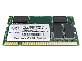 【中古】【輸入品・未使用】Nanya for Compaq 256?MB pc2700?333?MHz DDR cl2.5?SODIMMメモリモジュールfor ZD NX NC NW Vシリーズノートブック???Refurbished???|スカイマーケットプラス