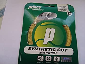 【中古】【輸入品・未使用】Prince Synthetic Gut with Duraflexホワイトテニス文字列