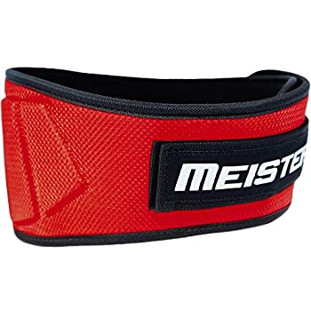 【中古】【輸入品・未使用】Meister 起伏のあるネオプレン製ウェイトリフティングベルト 6インチ バックサポート - レッド - スモール/ミディアム