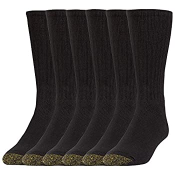 【中古】【インポート品・未当てはめる】Gold Toe メンズ ハリントン 労働者の一団靴下 マルチありの実, 黒いこと(6組), X-Large