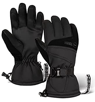 【中古】【インポート品・未当て嵌める】Winter Ski \u0026 Snowboard Gloves with Wrist Leashes - Waterproof \u0026 Windproof Snow Gloves for Skiing, Snowboarding, Shoveling - Nylon Shell